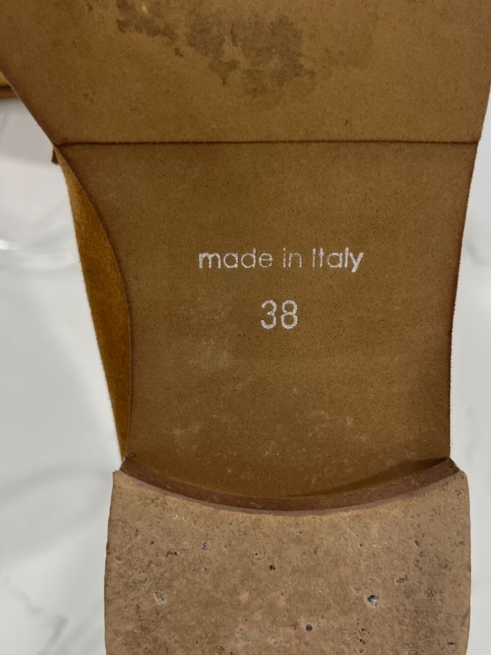 Contigo Milano Tan Suede Gathered Loafer Size 38 / 7.5 US - Picture 8 of 9